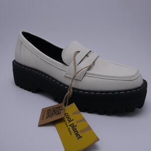 Cool Planet By Steve Madden White Chunky Loafers Haazel Women 7M